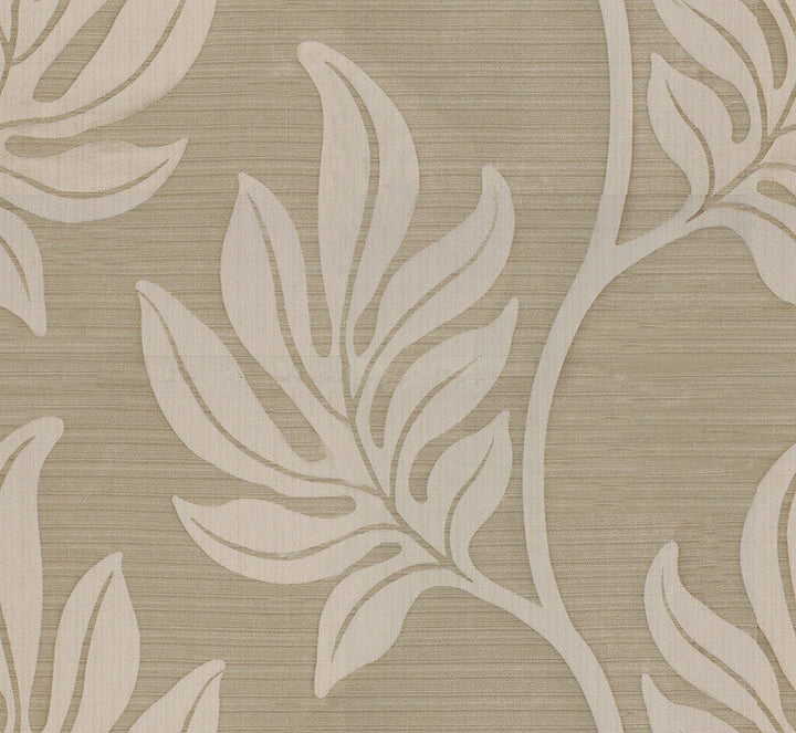 Leaf Strie Beige by Groundworks Fabric