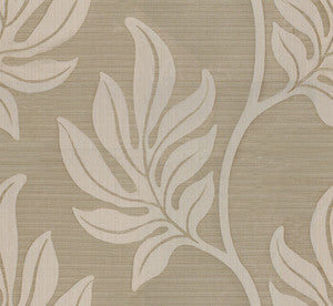 Leaf Strie Beige by Groundworks Fabric