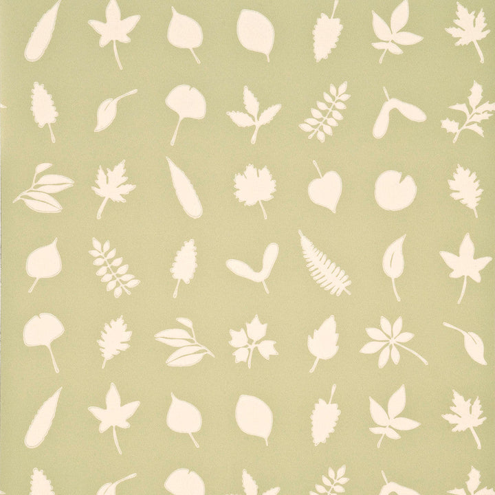 Tumbling Leaves Green by Baker Lifestyle Wallpaper