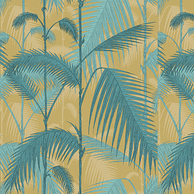 Palm Jungle Orchre & Petrol by Cole & Son Fabric
