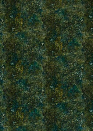 Persian Garden Velvet Peacock by G P & J Baker Fabric