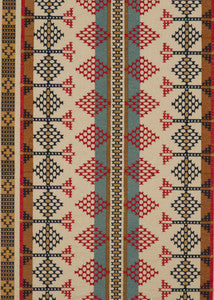 Saddle Blanket Indigo/Red by Mulberry Fabric