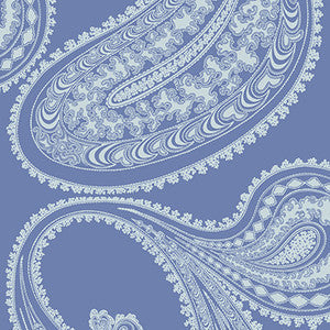 Rajapur Flock Blue/White by Cole & Son Wallcovering