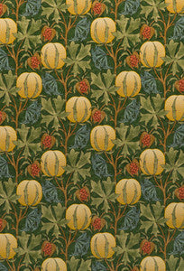 Pumpkins Velvet Green/Terracotta by G P & J Baker Fabric