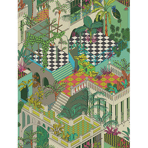 Miami Olivegreen Multi by Cole & Son Fabric