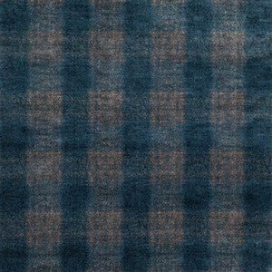 Highland Check Indigo by Mulberry Fabric