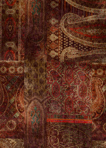 Lomond Velvet Red/Plum by Mulberry Fabric
