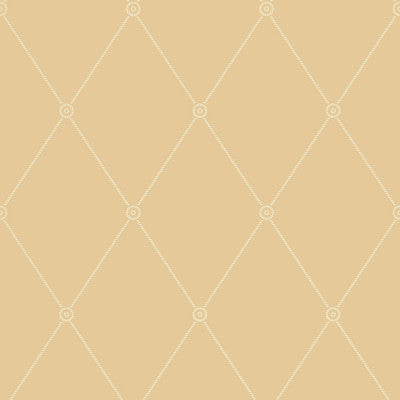 Large Georgian Rope Trellis Yellow by Cole & Son Wallpaper