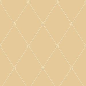 Large Georgian Rope Trellis Yellow by Cole & Son Wallpaper
