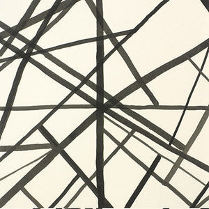 Channels Paper Ebony/Ivry by Groundworks Wallcovering