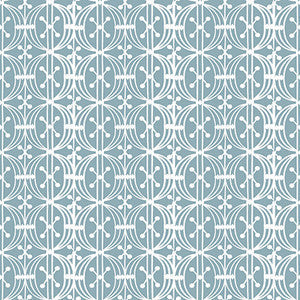 Carrusel Azul Plomo by Gaston Y Daniela Wallcovering