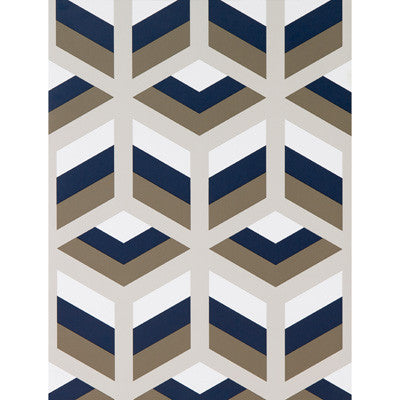 Xabi Azul/Marron by Gaston Y Daniela Wallcovering