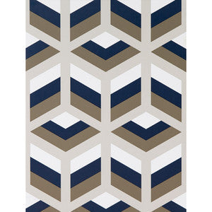 Xabi Azul/Marron by Gaston Y Daniela Wallcovering