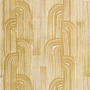 Crescent Paper Gold/Ivory by Lee Jofa Modern Wallcovering