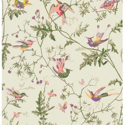 Hummingbirds Green Multi-Colour by Cole & Son Wallcovering