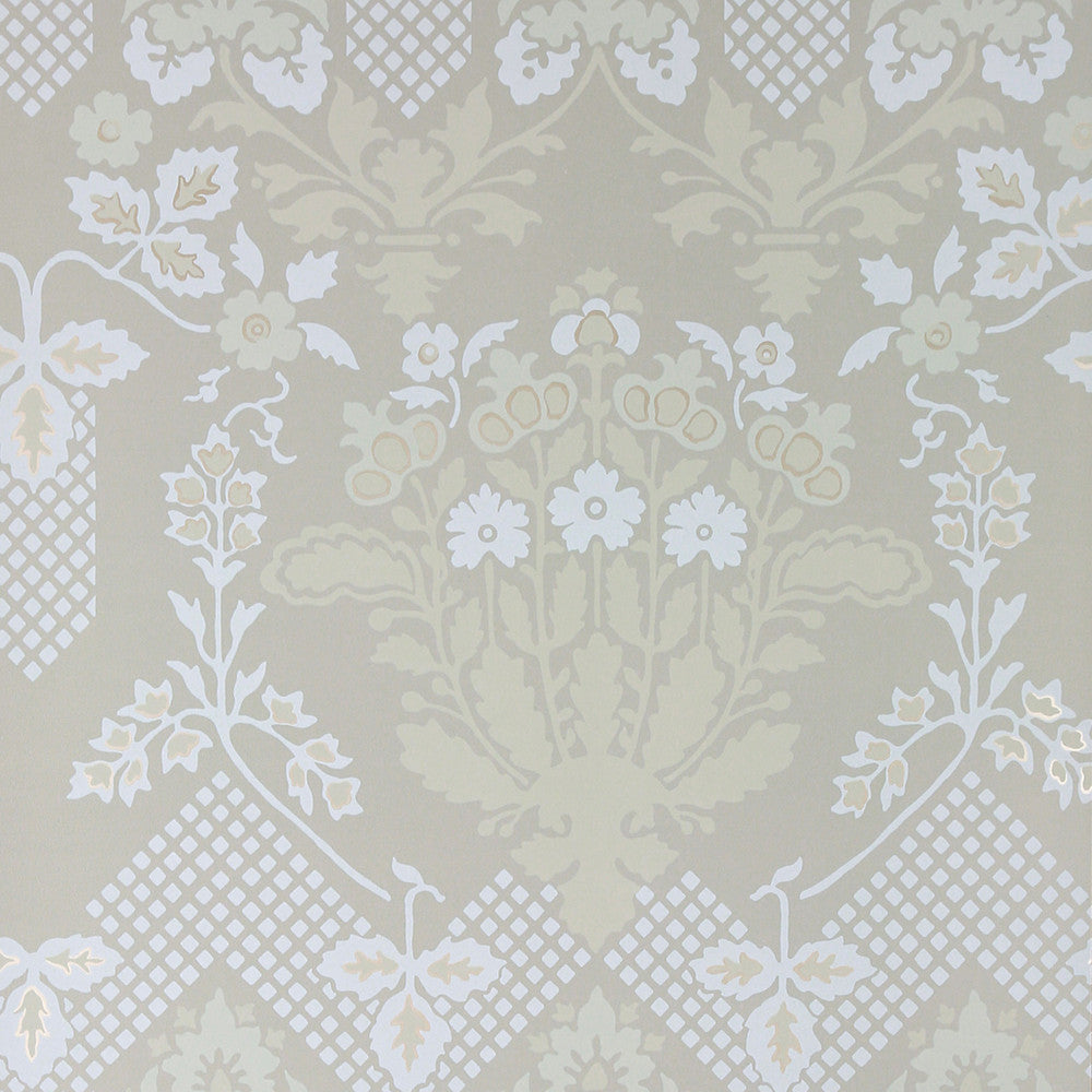Drummond Damask Stone by G P & J Baker Wallcovering