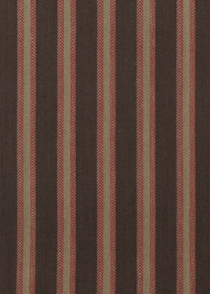 Chester Stripe Woodsmoke/Russet by Mulberry Fabric