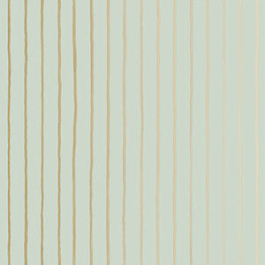 College Stripe Duck Egg+Gilver by Cole & Son Wallcovering