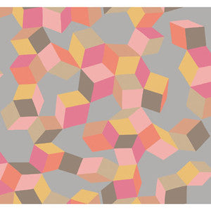 Puzzle Pink And Orange by Cole & Son Wallcovering