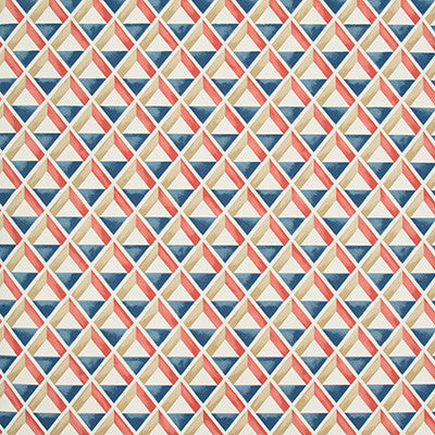 Cannes Paper Red/Blue by Lee Jofa Wallcovering