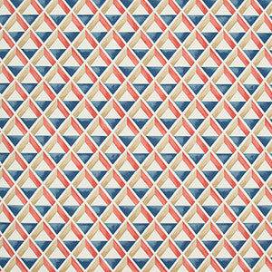 Cannes Paper Red/Blue by Lee Jofa Wallcovering