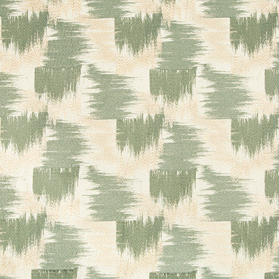 Mandelbrot Emb Beige/Jade by Lee Jofa Modern Fabric