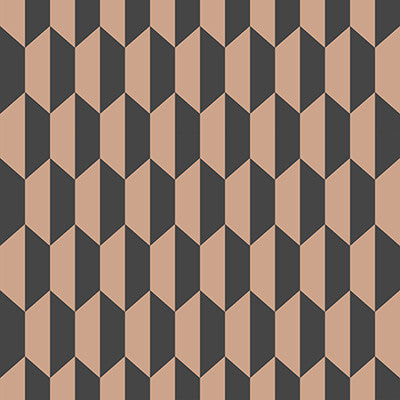 Petite Tile Charcoal/Bronze by Cole & Son Wallcovering
