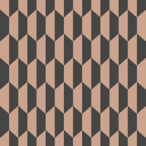 Petite Tile Charcoal/Bronze by Cole & Son Wallcovering