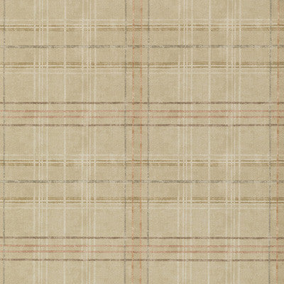 Shetland Plaid Sand by Mulberry Wallcovering
