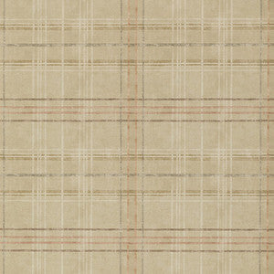 Shetland Plaid Sand by Mulberry Wallcovering