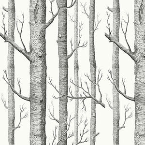 Woods Blk Wht by Cole & Son Fabric