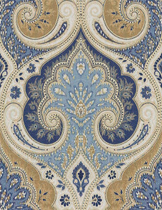 Latika Indigo/Cashew by Baker Lifestyle Fabric