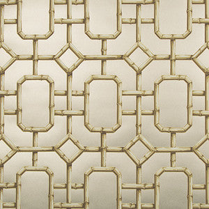 Bambu Fret Pewter by Kravet Couture Wallcovering