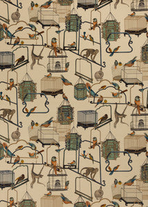 Menagerie Velvet Parchment by G P & J Baker Fabric