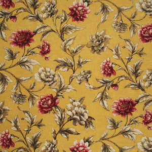 Gilded Peony Soft Yellow/Pink by Mulberry Fabric