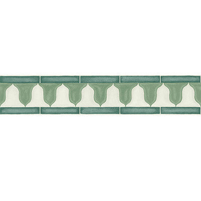 Zellige Border Olive by Cole & Son Wallcovering