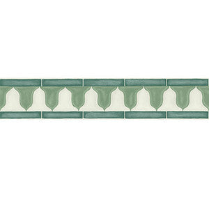 Zellige Border Olive by Cole & Son Wallcovering