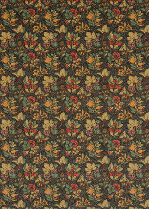 Meadow Fruit Velvet Cinder/Multi by G P & J Baker Fabric
