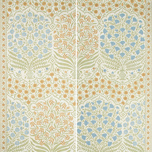 Sameera Paper Sapphire/Gold by Lee Jofa Wallcovering