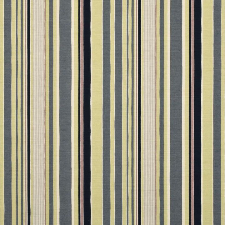 Mallow Stripe Charcoal/Mauve/Dove by Baker Lifestyle Fabric