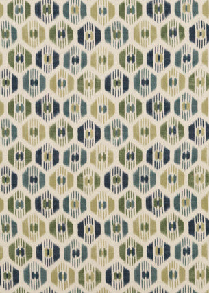 Caribana Peacock by Baker Lifestyle Fabric