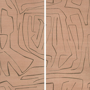 Graffito Ii Rosa by Groundworks Wallcovering