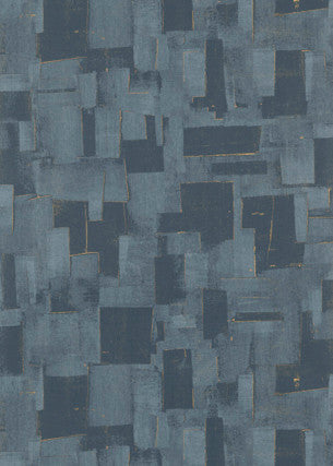 Cubist Indigo by Threads Wallcovering