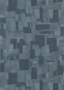 Cubist Indigo by Threads Wallcovering