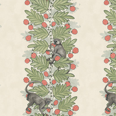Acacia Green & Coral Berries by Cole & Son Wallcovering