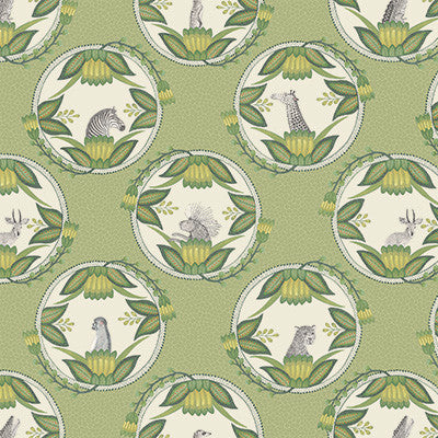 Ardmore Cameos Green by Cole & Son Wallcovering