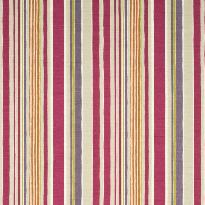 Mallow Stripe Sienna/Fuchsia/Stone by Baker Lifestyle Fabric