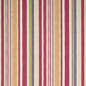 Mallow Stripe Sienna/Fuchsia/Stone by Baker Lifestyle Fabric