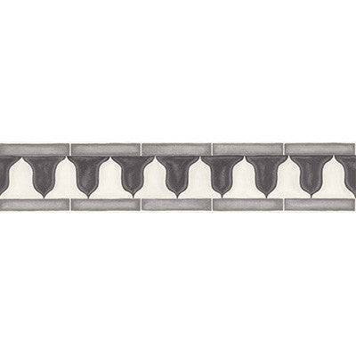 Zellige Border Soot & Snow by Cole & Son Wallcovering