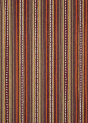 Dalton Stripe Spice/Plum by Mulberry Fabric